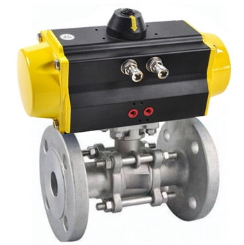 Pneumatic Three Piece Flanged Ball Valve