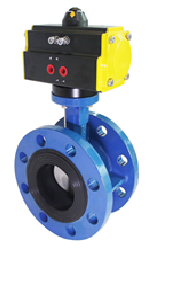 Pneumatic Actuated Flanged Butterfly Valve